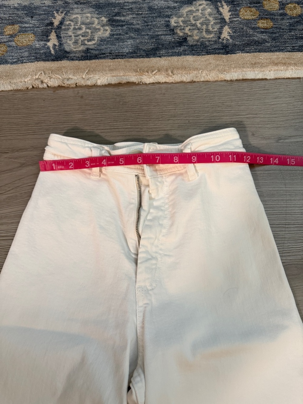 Zara Cream High-Rise Wide Leg Jeans with Frayed Hem - Picture 3 of 5